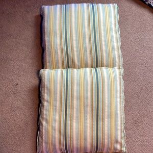 Two large pillows, cleaned and stainless.